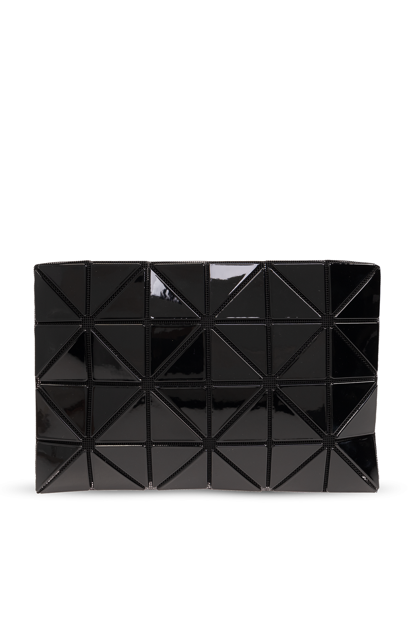 Black Branded clutch with geometrical pattern Bao Bao Issey Miyake